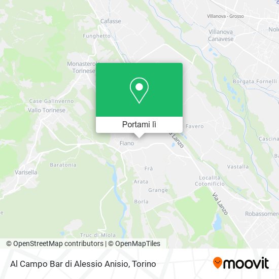 Mappa Al Campo Bar di Alessio Anisio
