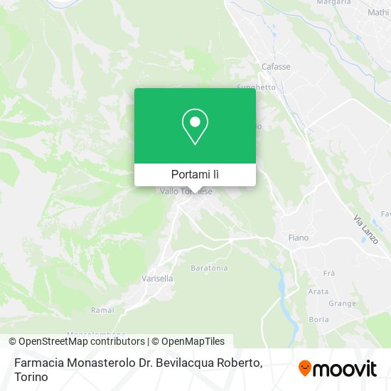 Mappa Farmacia Monasterolo Dr. Bevilacqua Roberto