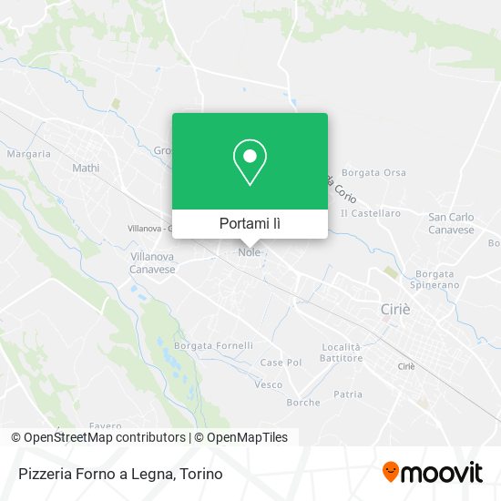 Mappa Pizzeria Forno a Legna