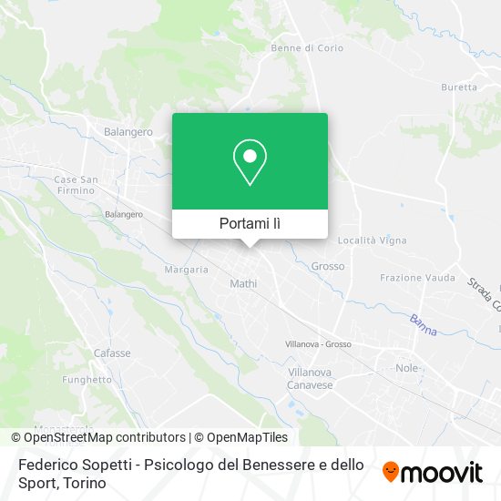 Mappa Federico Sopetti - Psicologo del Benessere e dello Sport