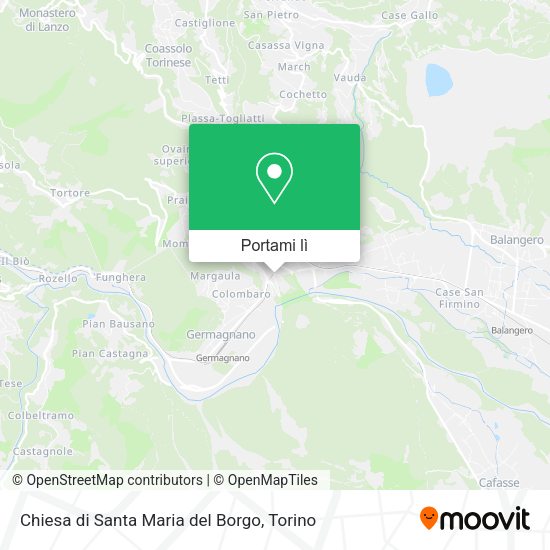 Mappa Chiesa di Santa Maria del Borgo