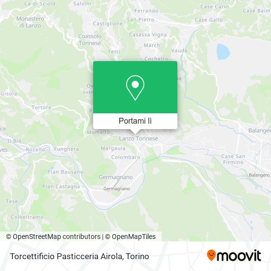 Mappa Torcettificio Pasticceria Airola