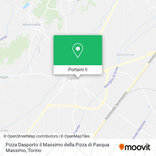 Mappa Pizza Dasporto il Massimo della Pizza di Pasqua Massimo