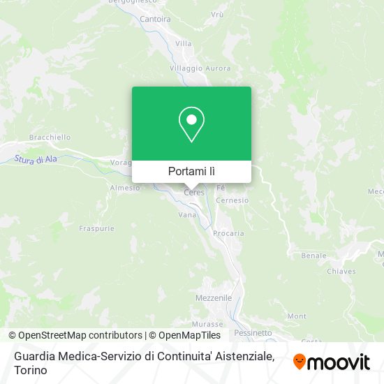 Mappa Guardia Medica-Servizio di Continuita' Aistenziale