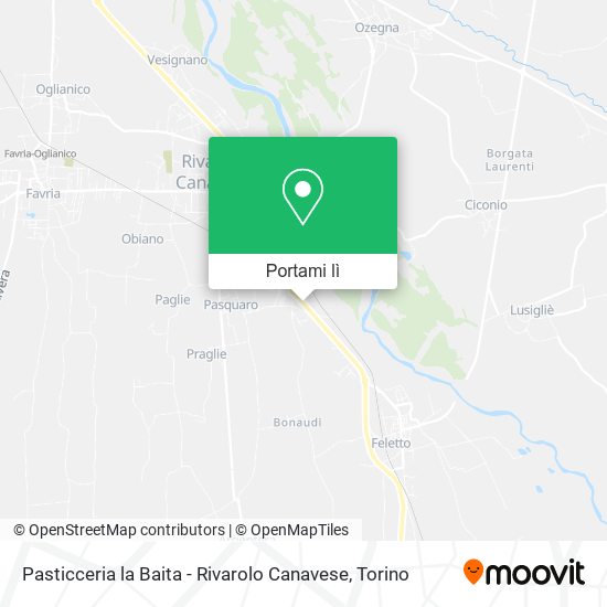 Mappa Pasticceria la Baita - Rivarolo Canavese