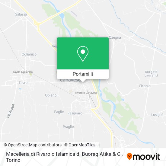 Mappa Macelleria di Rivarolo Islamica di Buoraq Atika & C.