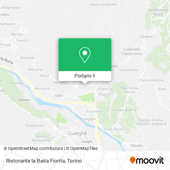 Mappa Ristorante la Baita Fiorita