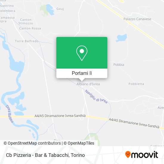 Mappa Cb Pizzeria - Bar & Tabacchi