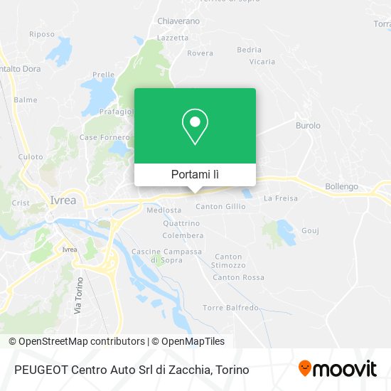 Mappa PEUGEOT Centro Auto Srl di Zacchia