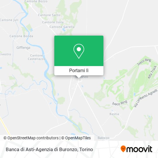 Mappa Banca di Asti-Agenzia di Buronzo