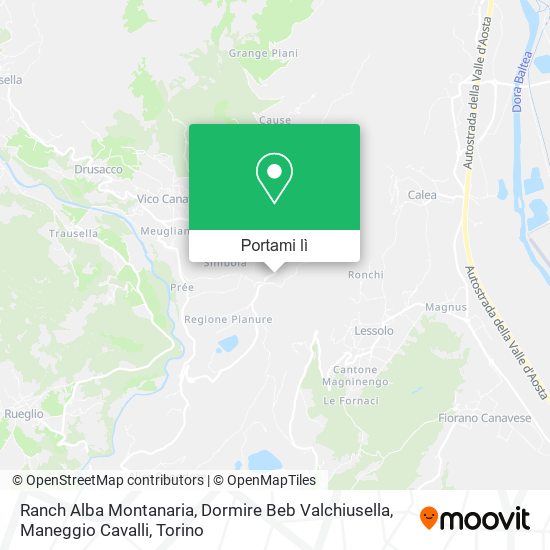Mappa Ranch Alba Montanaria, Dormire Beb Valchiusella, Maneggio Cavalli