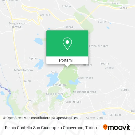 Mappa Relais Castello San Giuseppe a Chiaverano