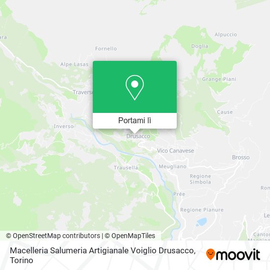Mappa Macelleria Salumeria Artigianale Voiglio Drusacco