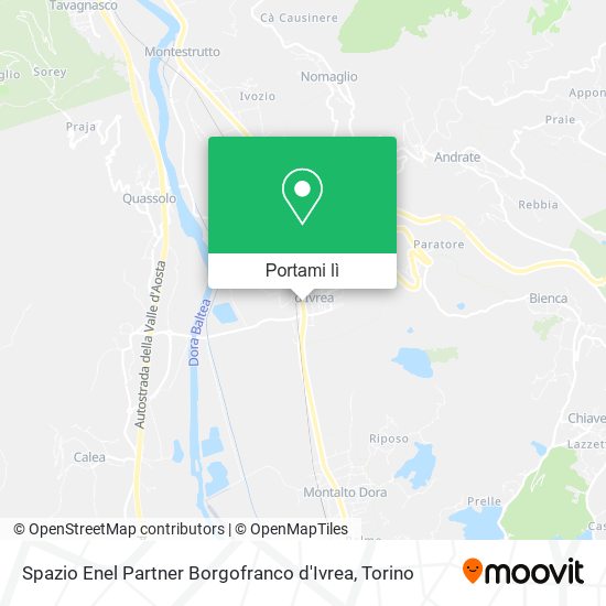 Mappa Spazio Enel Partner Borgofranco d'Ivrea