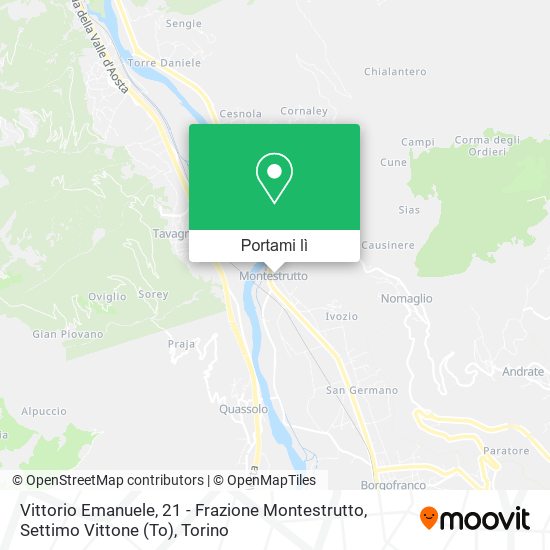 Mappa Vittorio Emanuele, 21 - Frazione Montestrutto, Settimo Vittone (To)