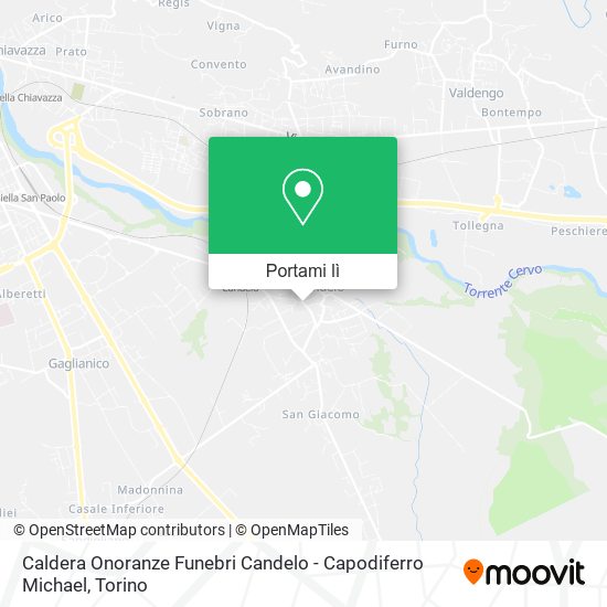 Mappa Caldera Onoranze Funebri Candelo - Capodiferro Michael