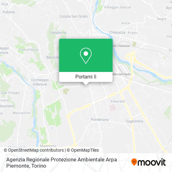 Mappa Agenzia Regionale Protezione Ambientale Arpa Piemonte