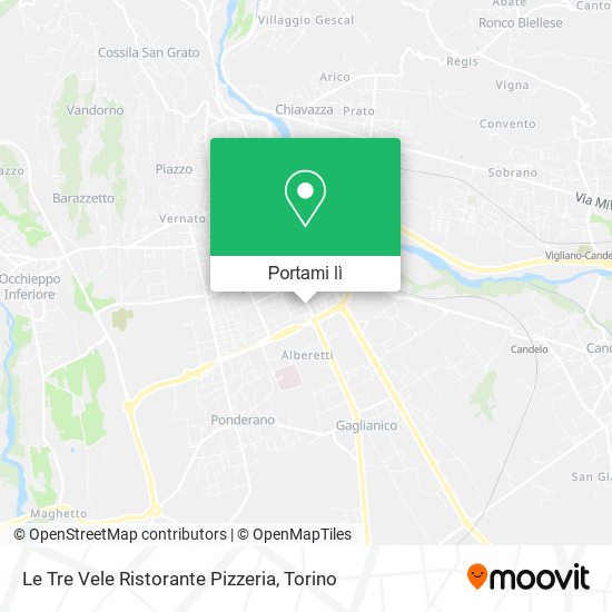 Mappa Le Tre Vele Ristorante Pizzeria
