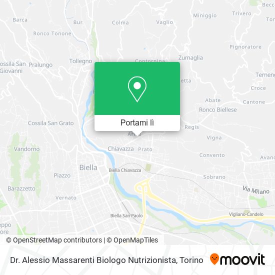 Mappa Dr. Alessio Massarenti Biologo Nutrizionista