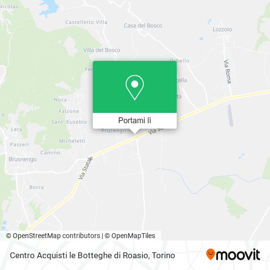 Mappa Centro Acquisti le Botteghe di Roasio