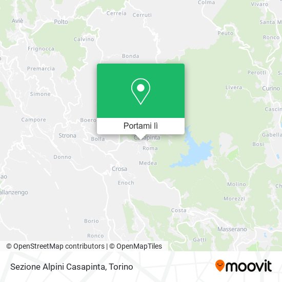 Mappa Sezione Alpini Casapinta