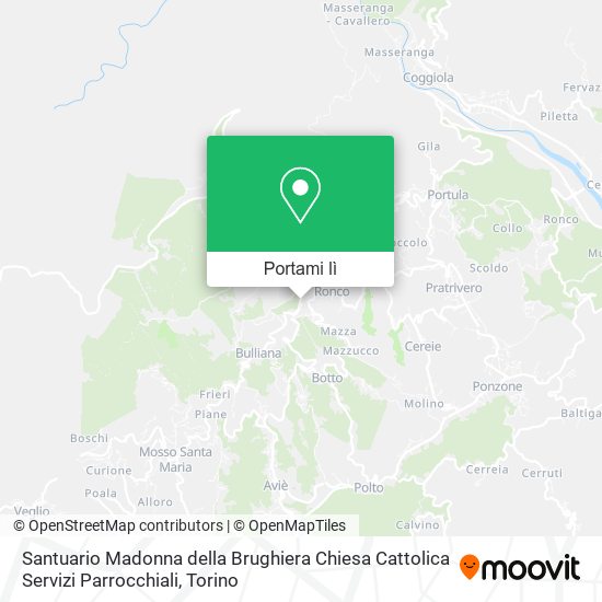 Mappa Santuario Madonna della Brughiera Chiesa Cattolica Servizi Parrocchiali