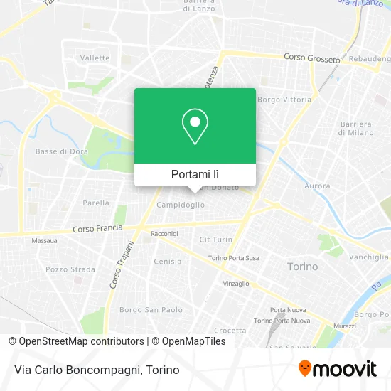 Mappa Via Carlo Boncompagni