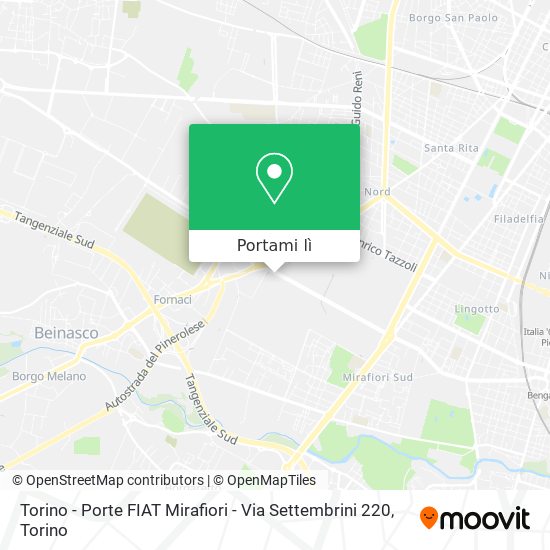 Mappa Torino - Porte FIAT Mirafiori - Via Settembrini 220