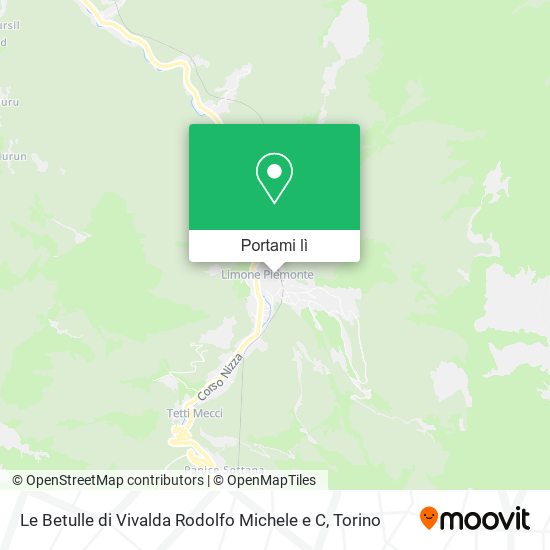Mappa Le Betulle di Vivalda Rodolfo Michele e C