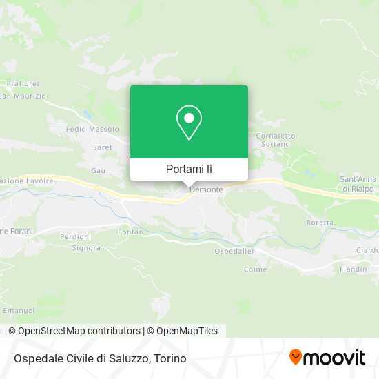 Mappa Ospedale Civile di Saluzzo