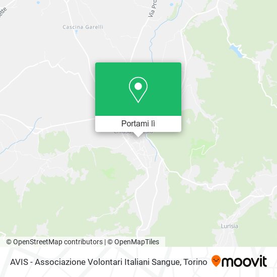 Mappa AVIS - Associazione Volontari Italiani Sangue