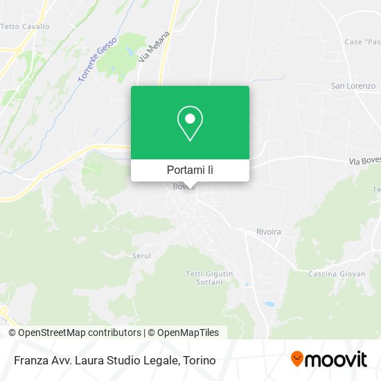 Mappa Franza Avv. Laura Studio Legale