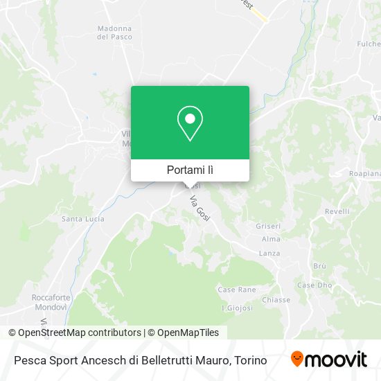 Mappa Pesca Sport Ancesch di Belletrutti Mauro