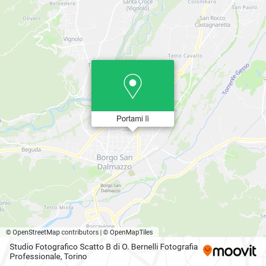 Mappa Studio Fotografico Scatto B di O. Bernelli Fotografia Professionale