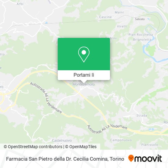 Mappa Farmacia San Pietro della Dr. Cecilia Comina