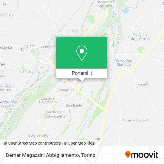 Mappa Demar Magazzini Abbigliamento