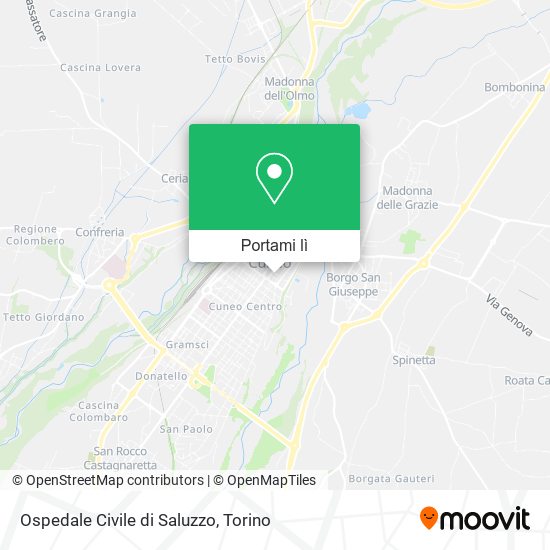 Mappa Ospedale Civile di Saluzzo