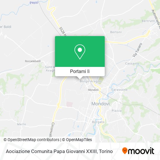 Mappa Aociazione Comunita Papa Giovanni XXIII
