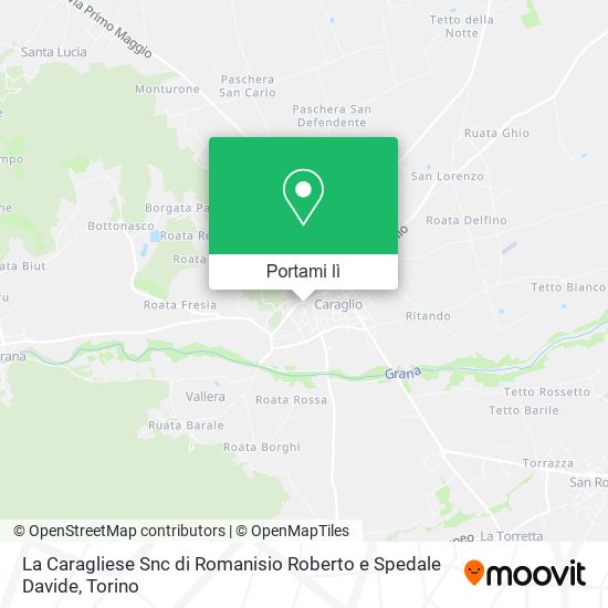 Mappa La Caragliese Snc di Romanisio Roberto e Spedale Davide