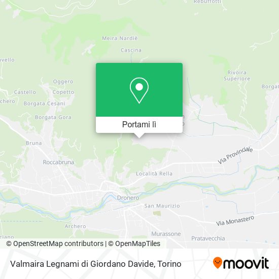 Mappa Valmaira Legnami di Giordano Davide