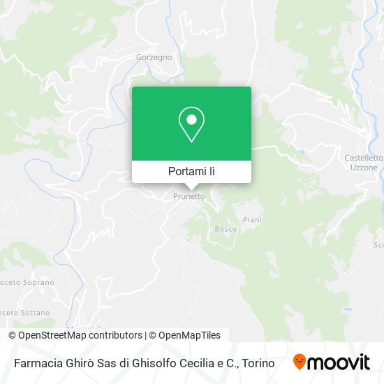Mappa Farmacia Ghirò Sas di Ghisolfo Cecilia e C.