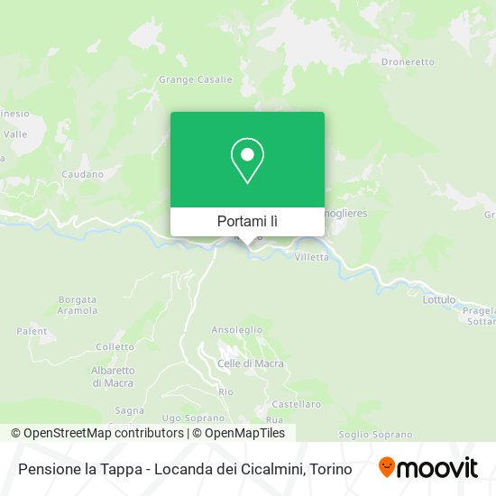 Mappa Pensione la Tappa - Locanda dei Cicalmini