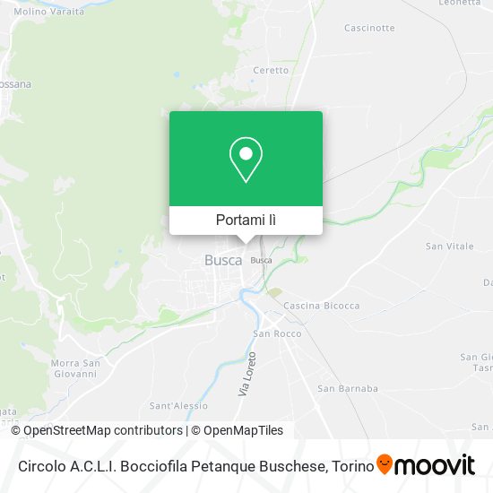 Mappa Circolo A.C.L.I. Bocciofila Petanque Buschese