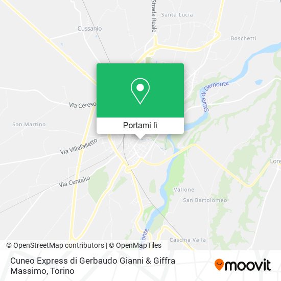 Mappa Cuneo Express di Gerbaudo Gianni & Giffra Massimo