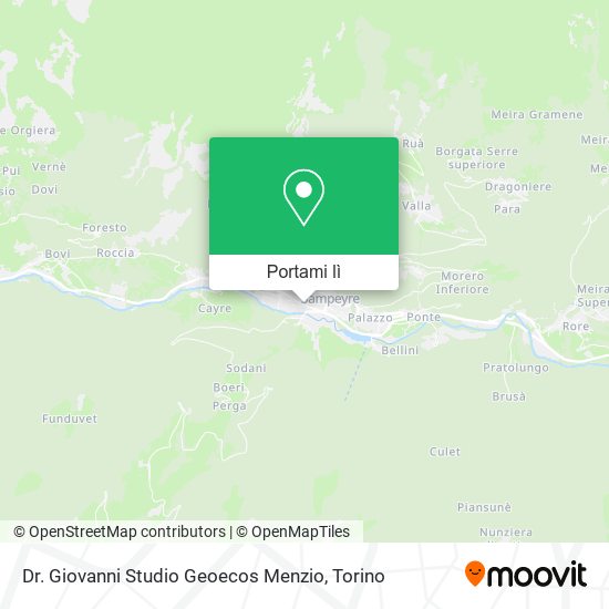 Mappa Dr. Giovanni Studio Geoecos Menzio