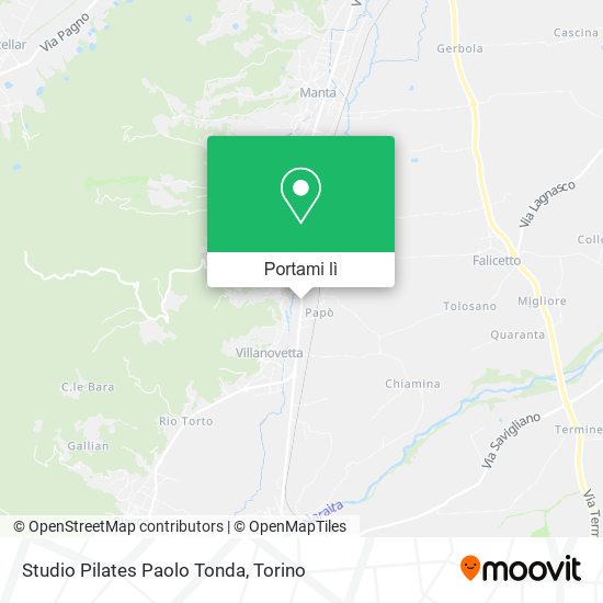 Mappa Studio Pilates Paolo Tonda