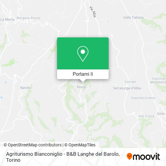Mappa Agriturismo Bianconiglio - B&B Langhe del Barolo