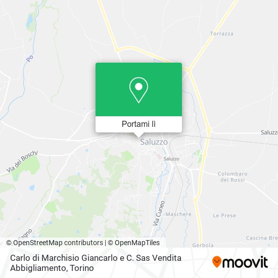 Mappa Carlo di Marchisio Giancarlo e C. Sas Vendita Abbigliamento