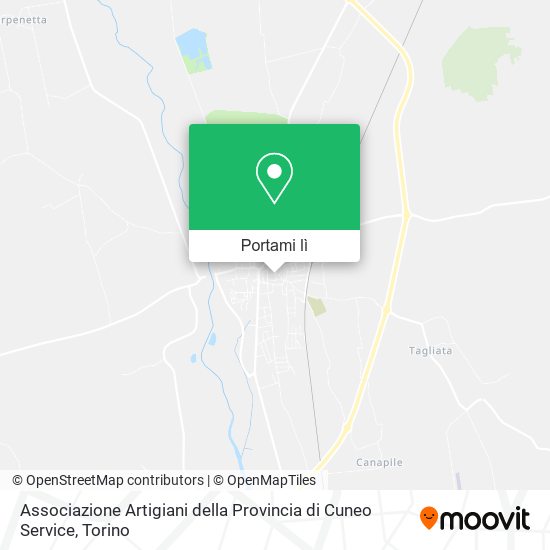 Mappa Associazione Artigiani della Provincia di Cuneo Service