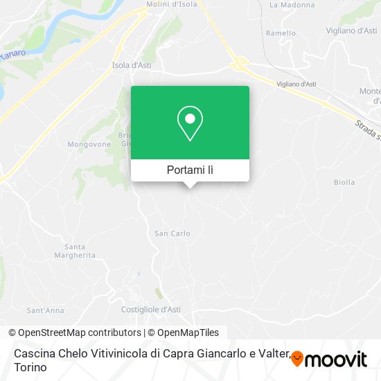 Mappa Cascina Chelo Vitivinicola di Capra Giancarlo e Valter